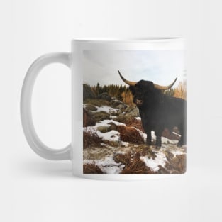 Scottish Highland Cattle Black Bull 2254 Mug